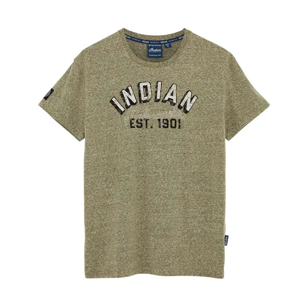 Indian Motorcycle Mens EST 1901 Shadow Block T-Shirt Tee Green